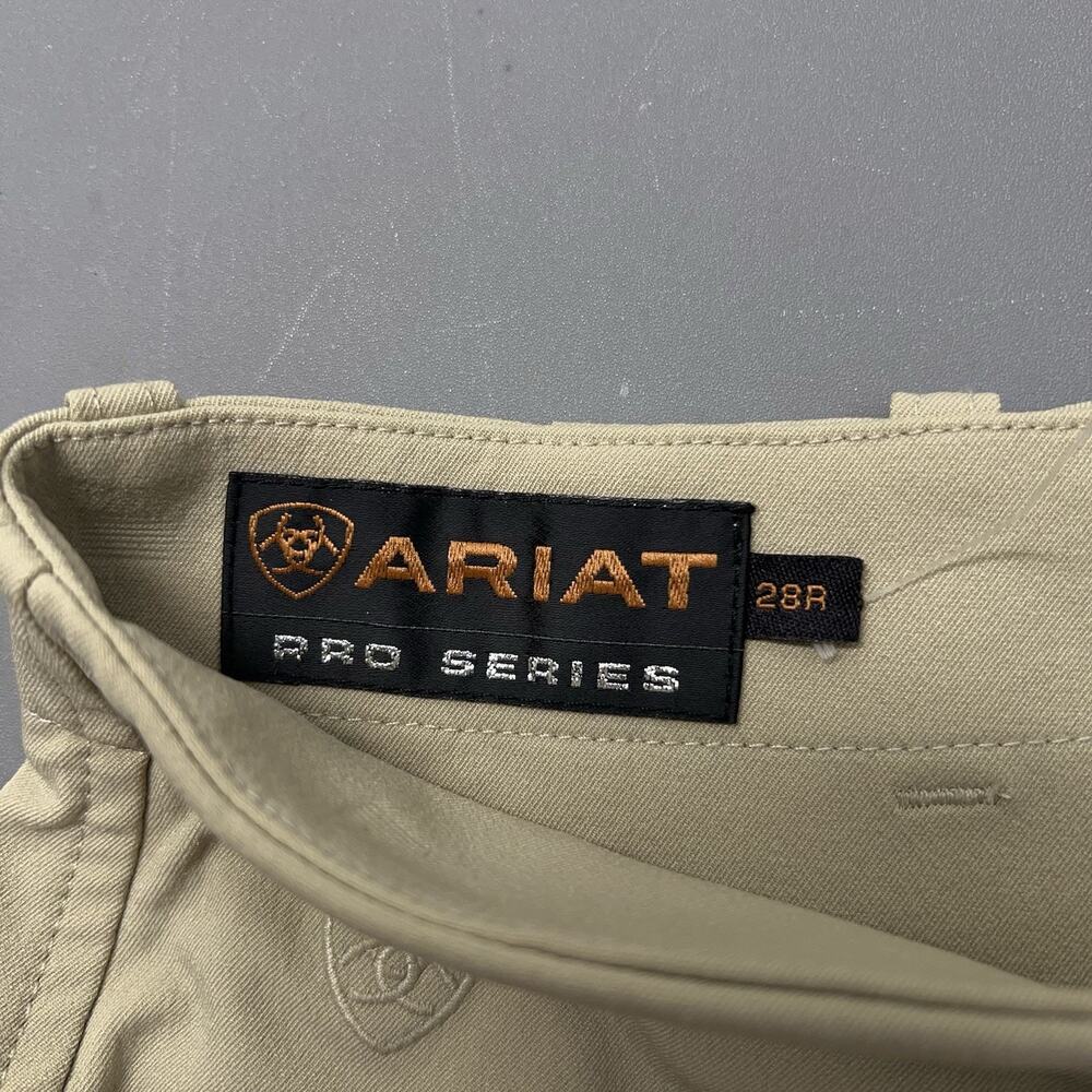 Ariat Breeches Women's 28R Beige Pro Series Equestrian Tan Riding Pants Grip - Picture 4 of 11